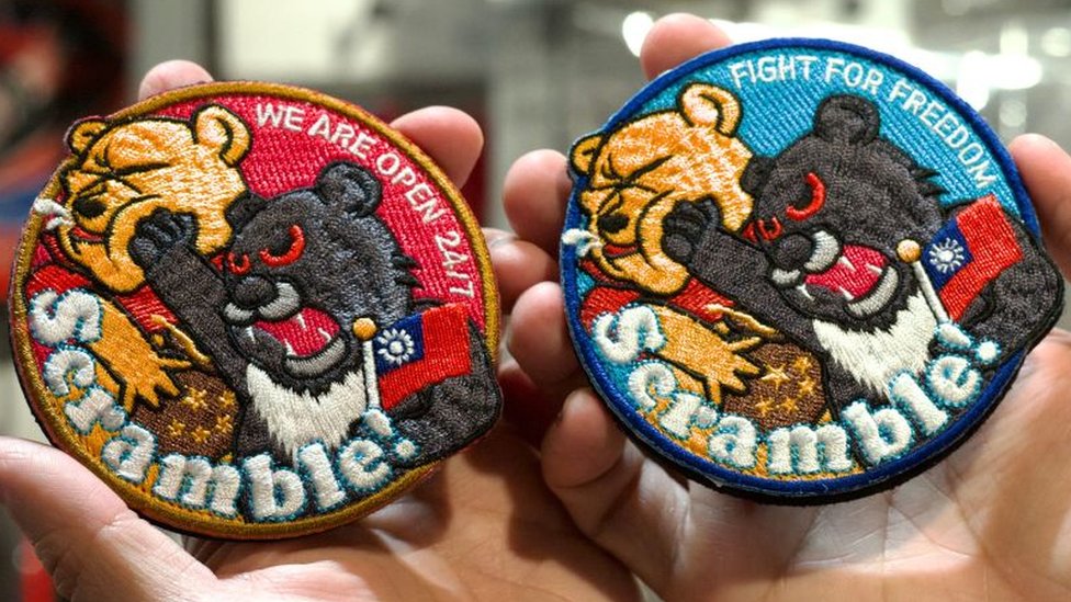 Taiwan bear badge punches back after China drills