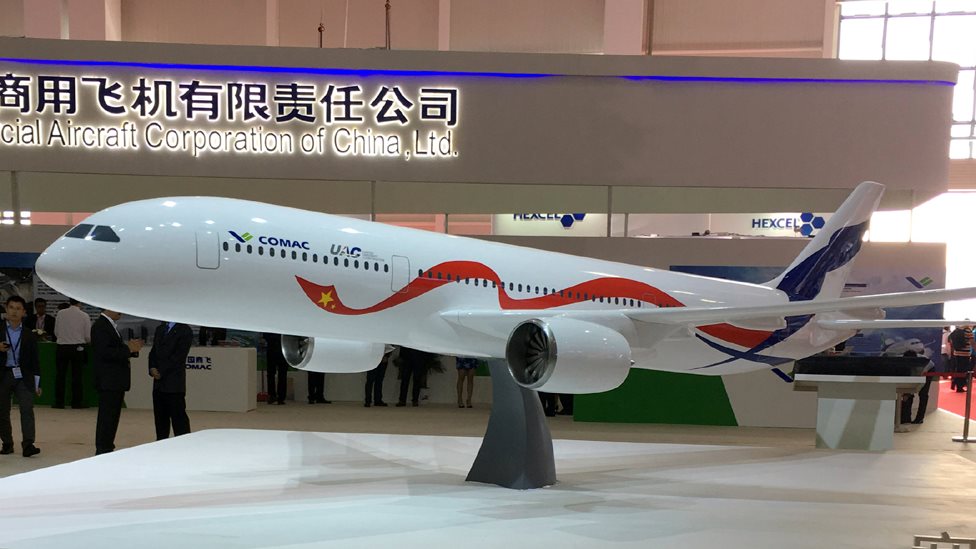 نموذج لطائرة الركاب ذات البدن الواسع التي تنوي الصين وروسيا التعاون في انتاجها