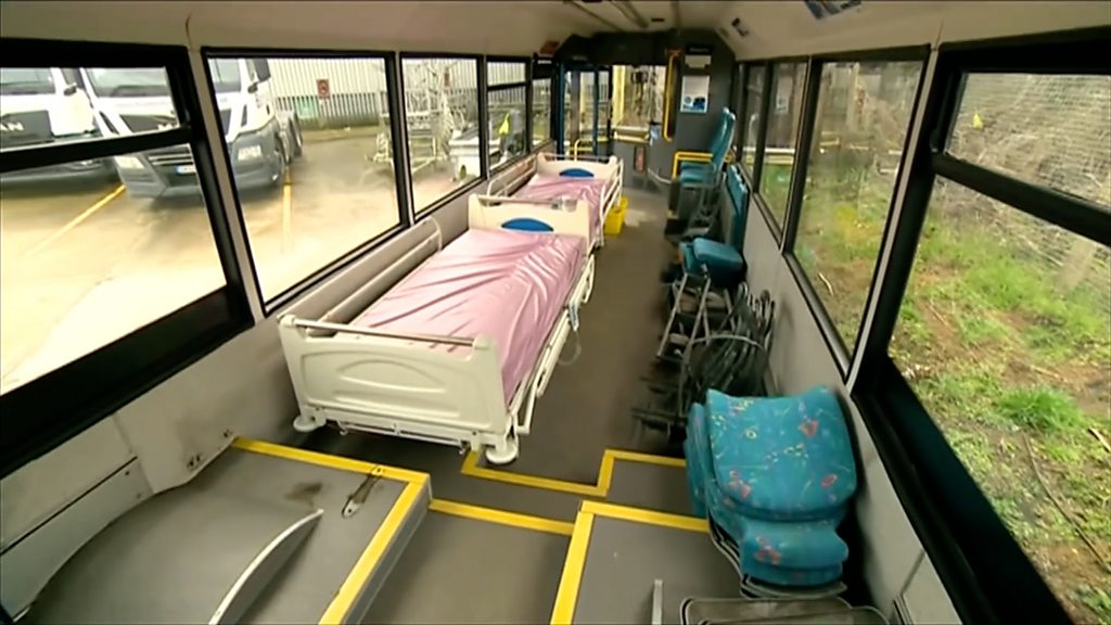 Bus converted into a hospital to help in Ukraine