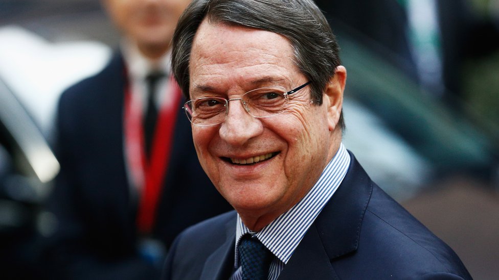 The president of Cyprus, Nicos Anastasiades