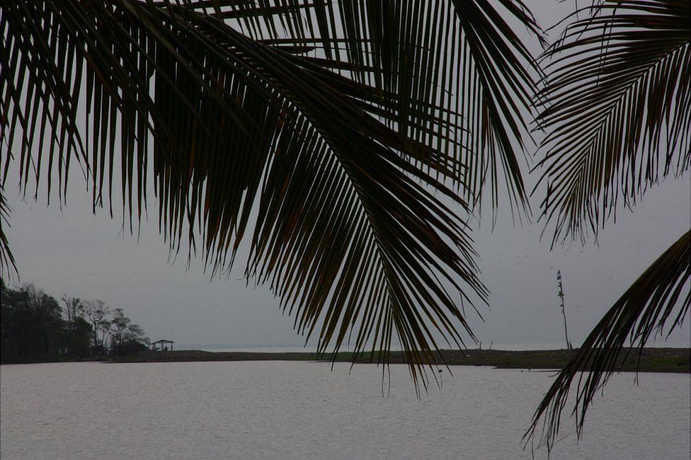 Vista del campamento militar nicaragüense desde la laguna Los Portillos.