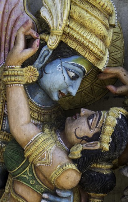 Los dioses Krishna y Radha.