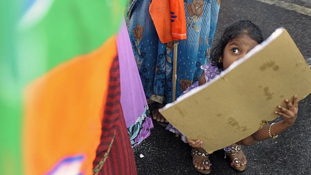 طفلة في أحد المناطق الفقيرة في الهند