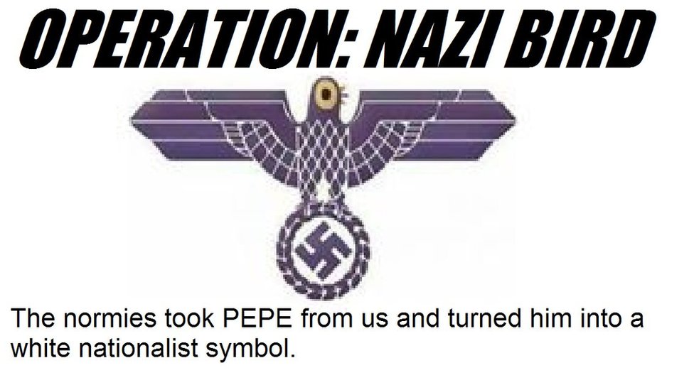 Imagen de Trash Dove usada como símbolo nazi