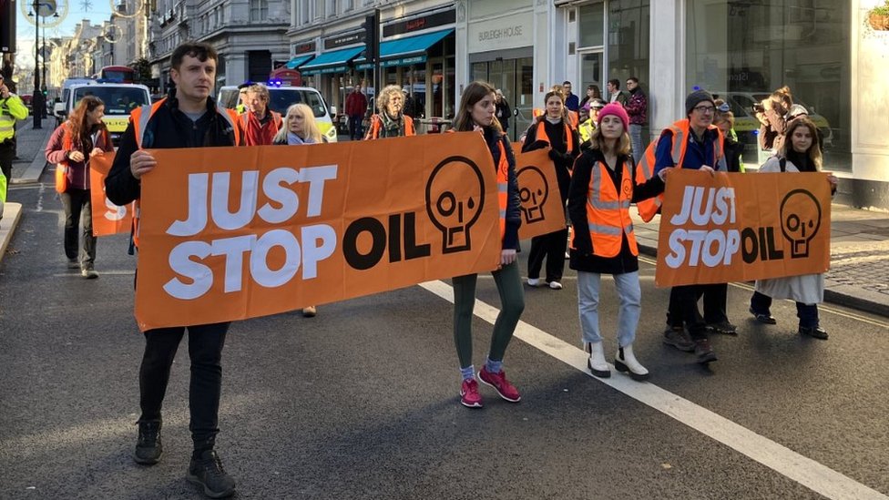 Just Stop Oil protest slows central London traffic