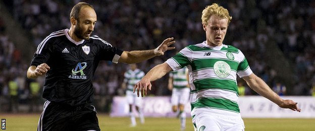 Gary Nackay-Steven in action for Celtic against Qarabag