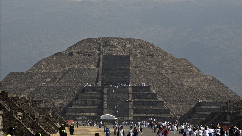 La pirámide del Sol en Teotihuacán