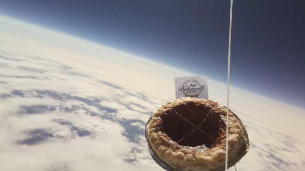 Bakewell pudding sent to the edge of space goes missing
