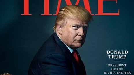 トランプ氏、タイム誌の「今年の人」辞退したと タイム誌は否定 - BBC