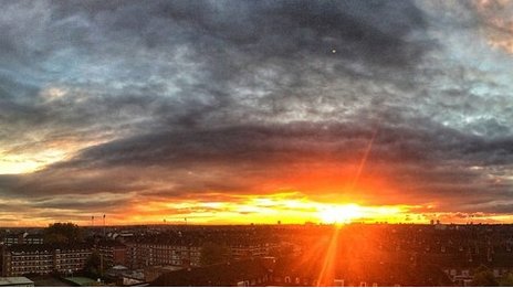 White City sunset, November 2014