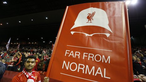 Liverpool fans banner