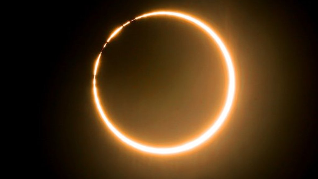 Solar eclipse Dramatic pictures of the 'ring of fire' eclipse CBBC