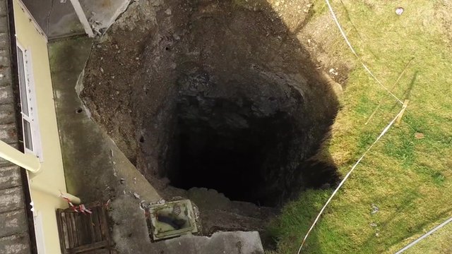 Look at how big the sinkhole is!