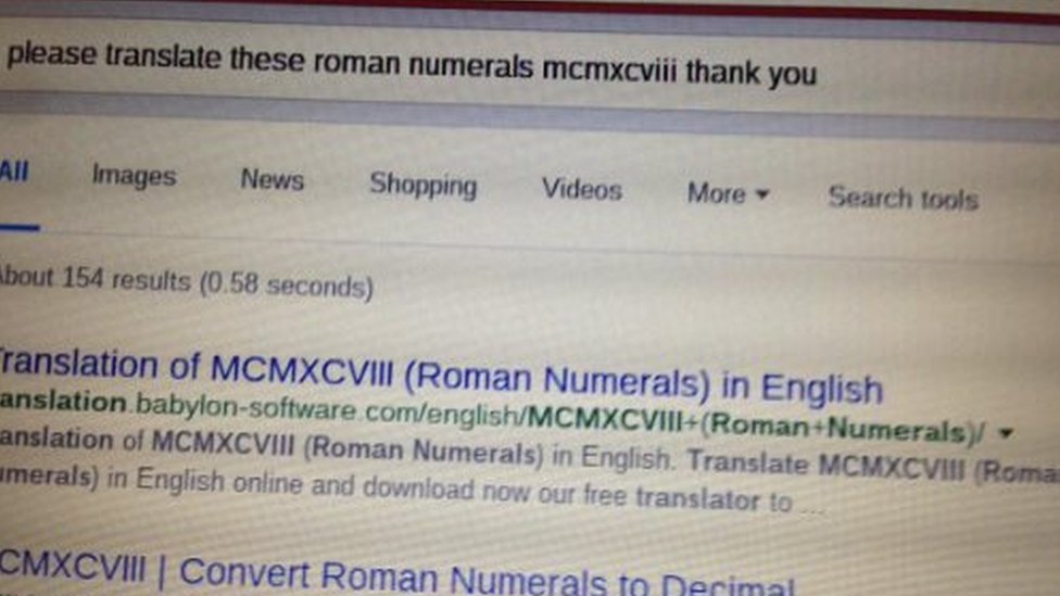 Grandson shares nan's polite Google search - BBC News