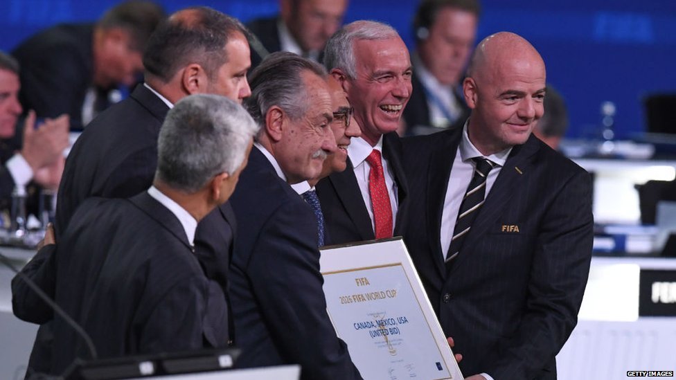 USA, Canada and Mexico win bid to host 2026 FIFA World Cup