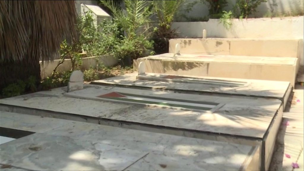 Inside the Jeremy Corbyn wreath row cemetery in Tunisia