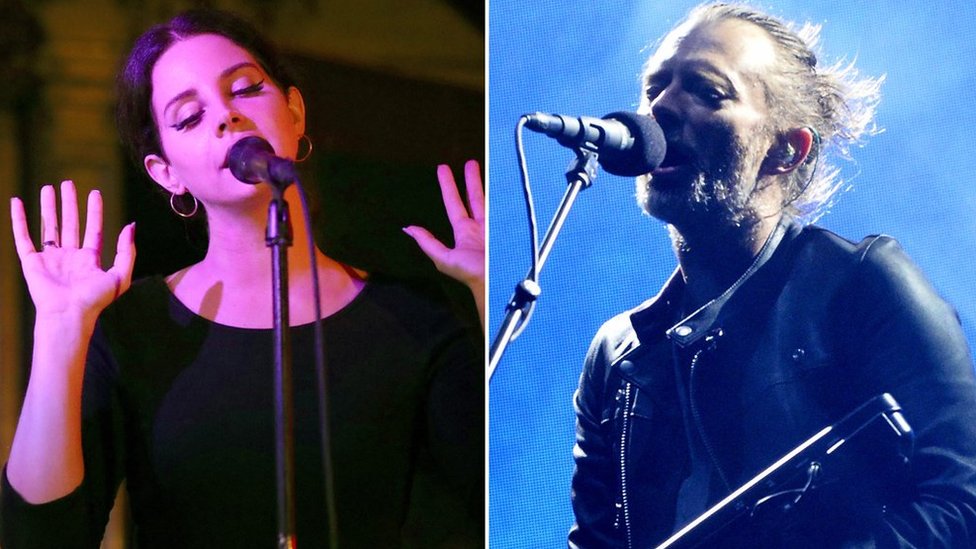 Lana Del Rey y Thom Yorke, el cantante de Radiohead.