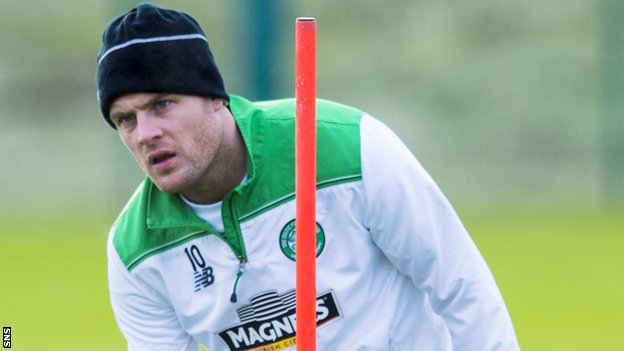 Celtic's Anthony Stokes in training