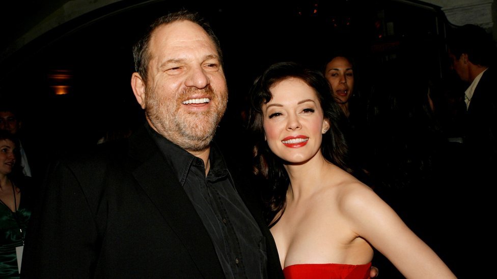 Harvey Weinstein y Rose McGowan en 2007.