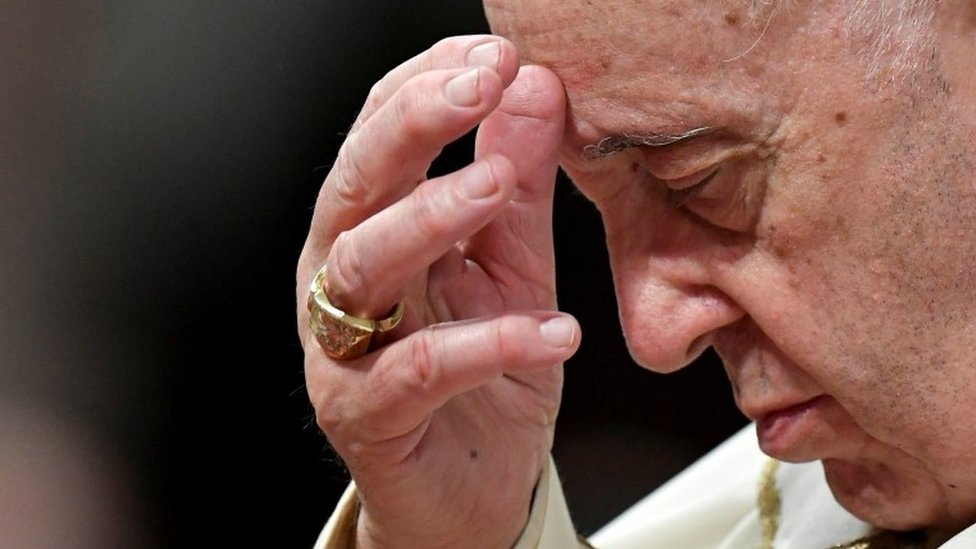 Pope condemns human 'hunger for wealth and power'