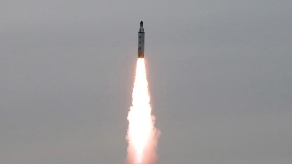 Misil lanzado por Corea del Norte.