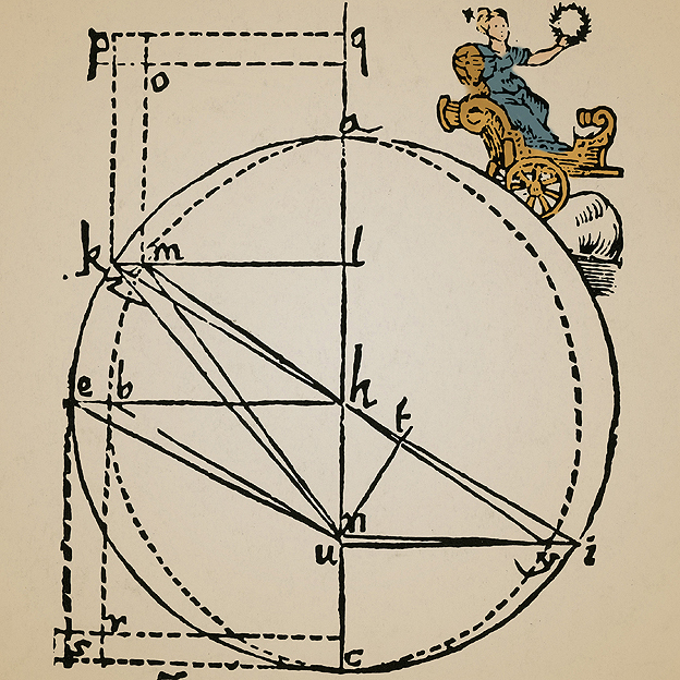 conceptualización de Kepler de la órbita del planeta Marte, el del dios de la Guerra.