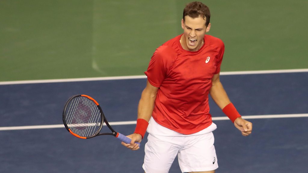 Davis Cup, Canada v Great Britain: Vasek Pospisil beats Kyle Edmund - best points