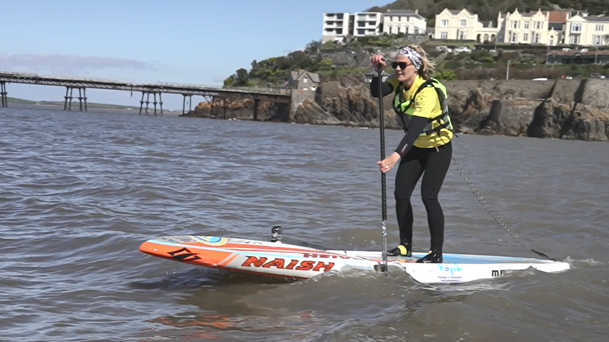 Teacher crosses Bristol Channel on a paddle board