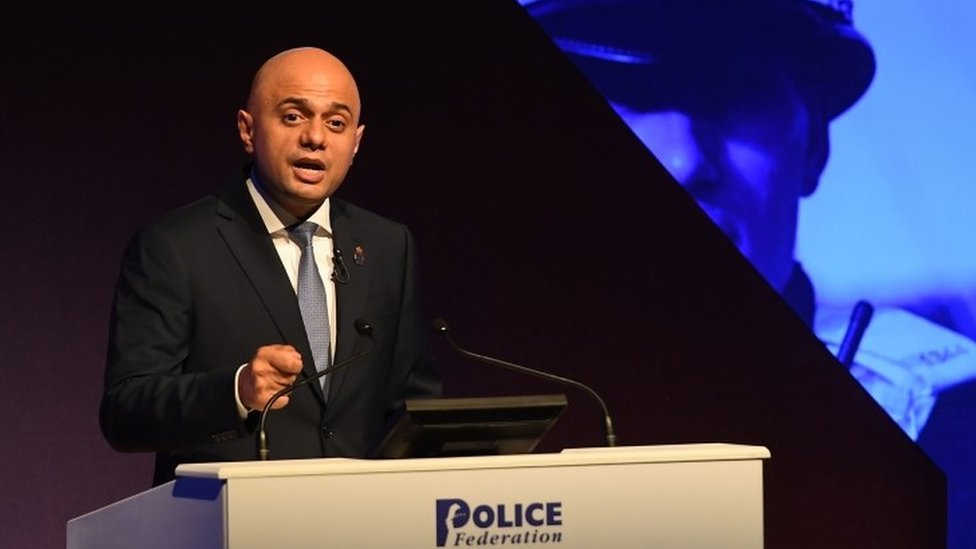 pledges to act on overstretched police row said by Sajid Javid