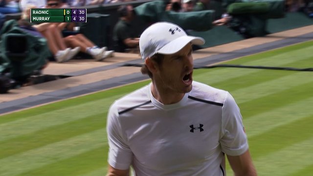 Wimbledon 2016: Andy Murray wins point facing fastest serve of Championships