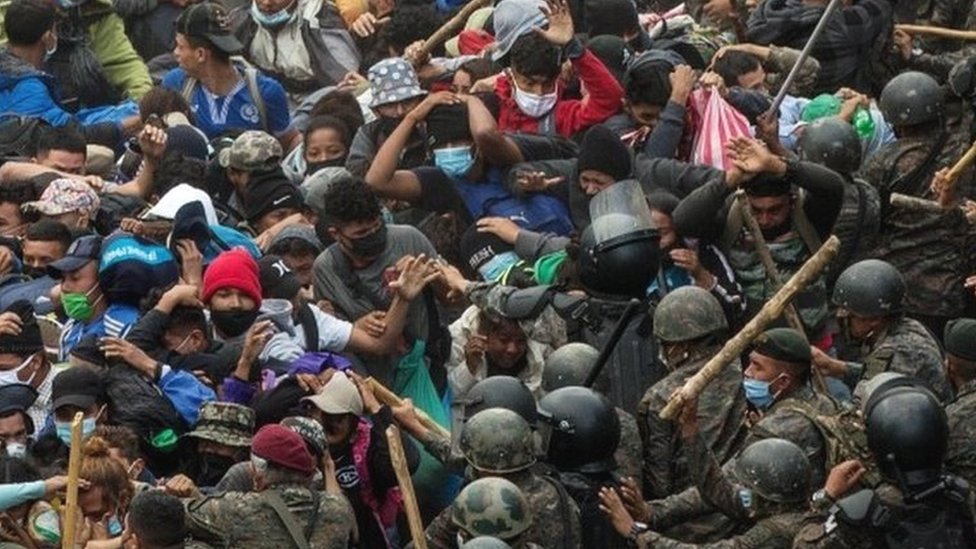 Caravana de migrantes la violenta represi n en Guatemala contra