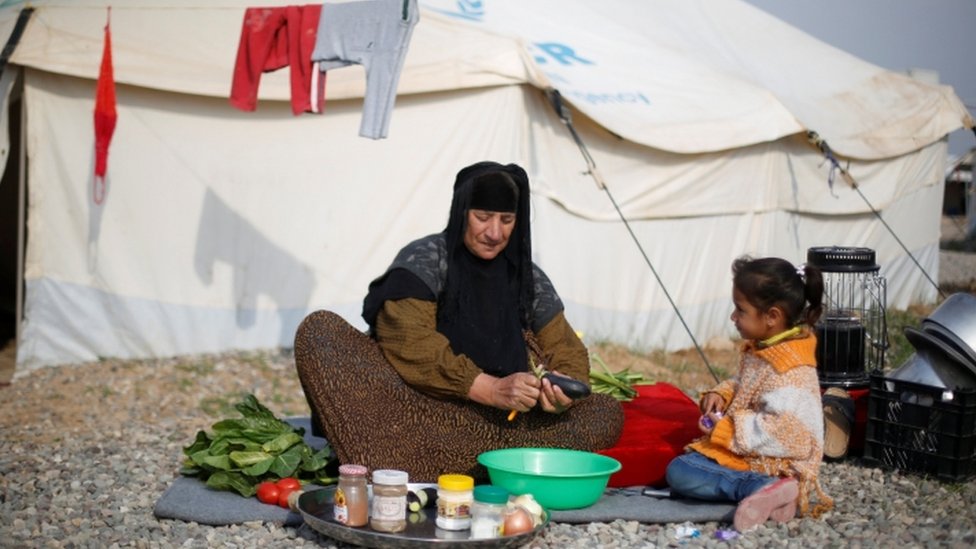 مخيم حسن شام لإيواء الأسر العراقية التي فرت من الموصل