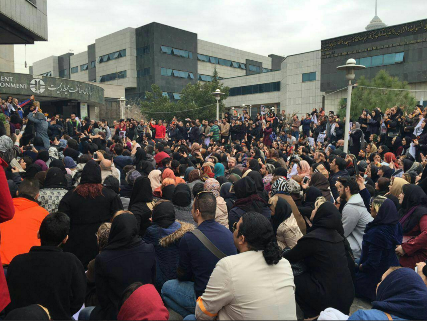 Protest gathering