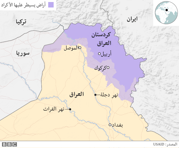 خارطة اقليم كردستان