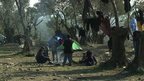 Migrants on Lesbos 