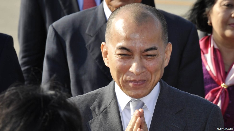 King Norodom Sihamoni of Cambodia visits Tokyo in 2010.