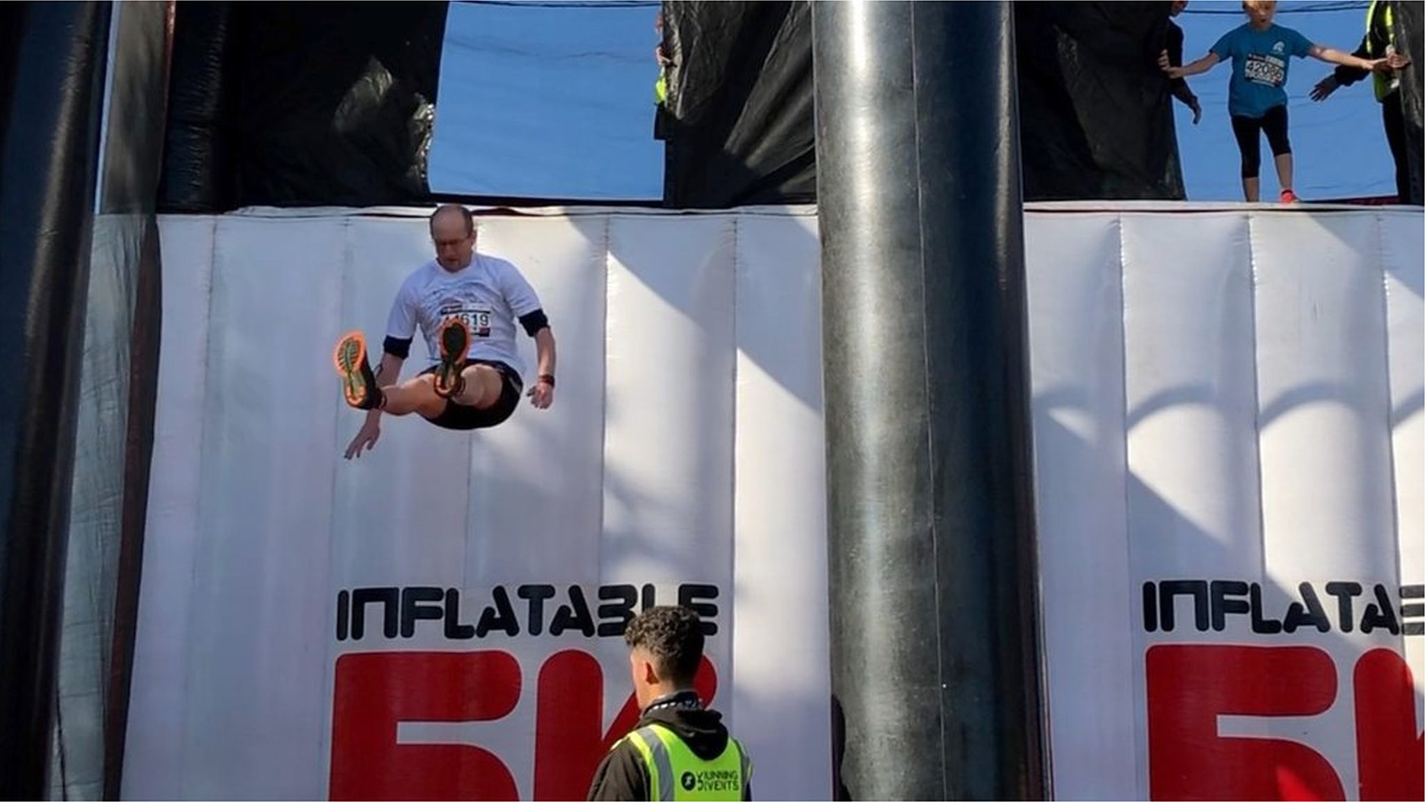 Runners take on 5km inflatable obstacle course