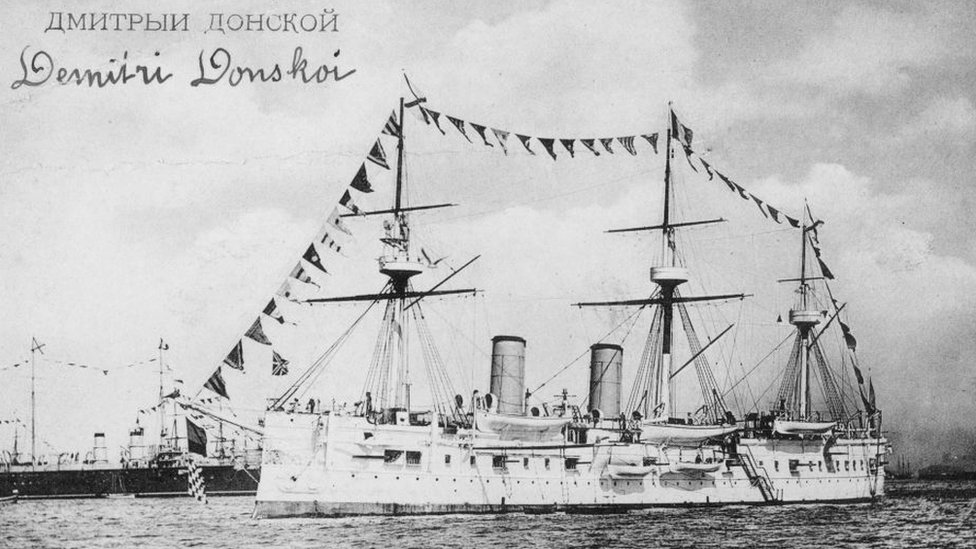 Russian warship Dimitrii Donskoi 'found off South Korea'