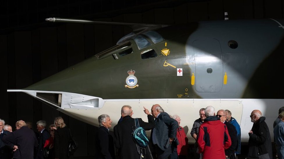 Cold War nuclear bomber goes on display at IWM Duxford - BBC News