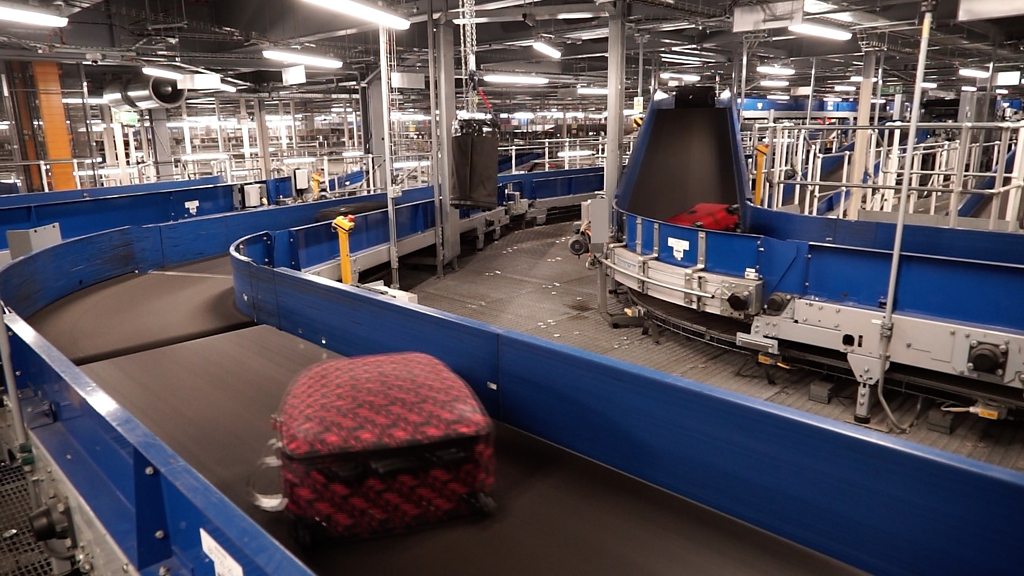 Inside Heathrow's high-tech baggage system