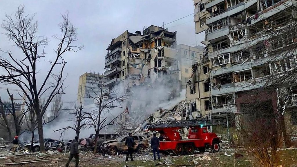 Watch: Aftermath of missile strike in Dnipro