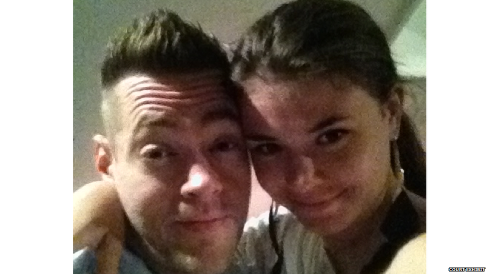 Dellen Millard con su exnovia Christina Noudga