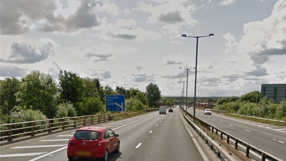 Man dies after 'walking along M66' near Bury