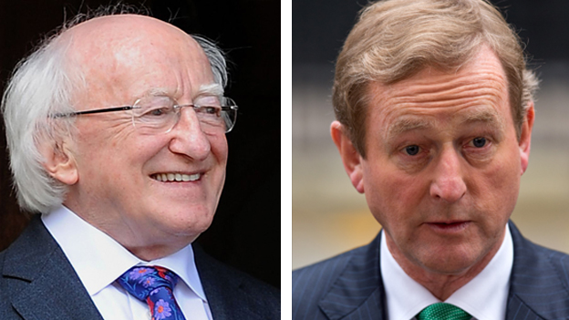 Irish President Higgins and Premier Kenny