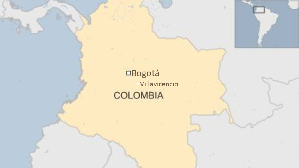 Ubicación de Villavicencio en el mapa de Colombia