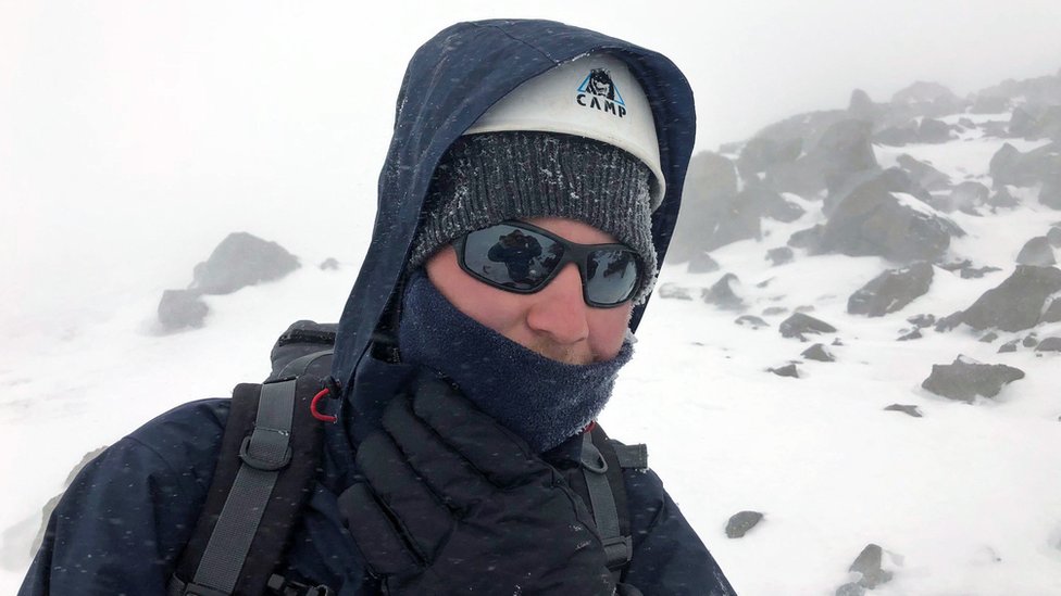 Blind British man climbs Europe's highest mountain