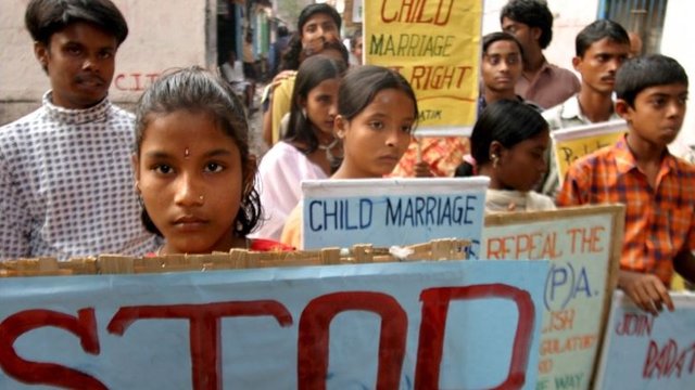 Niños contra el matrimonio infantil
