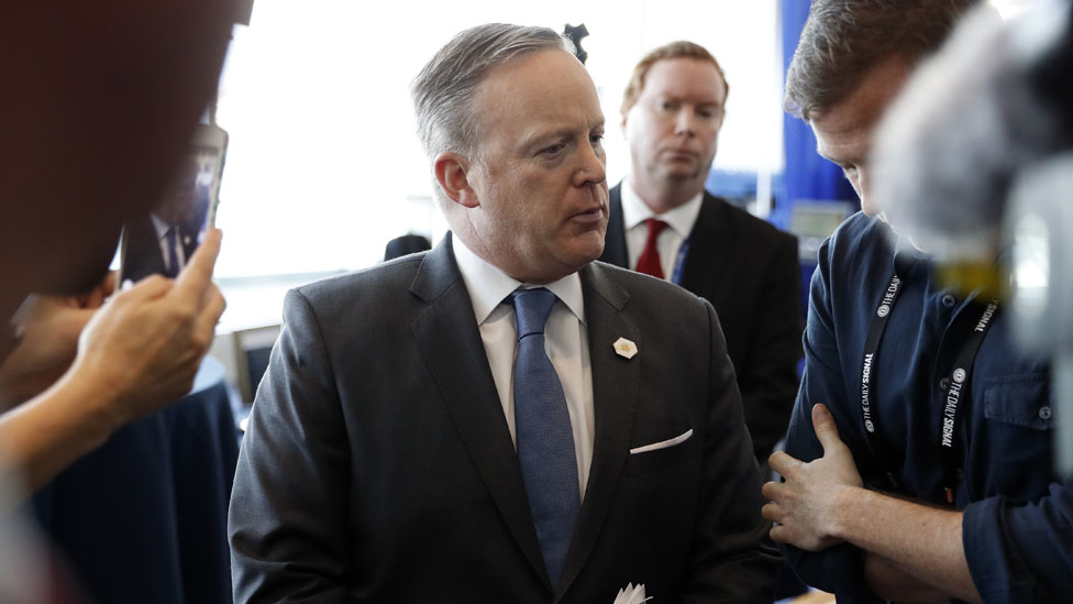 White House bans certain news media from briefing