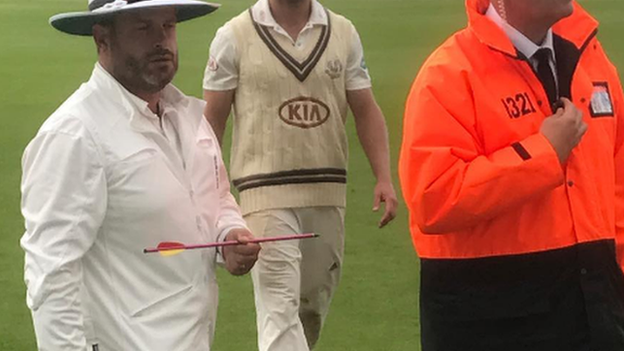 Man held over Oval crossbow arrow which ended cricket match