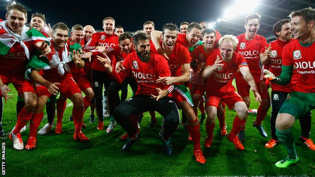 Wales celebrate